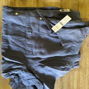 J.Crew Camp Collar Linen Button-Up Short Sleeve Shirt